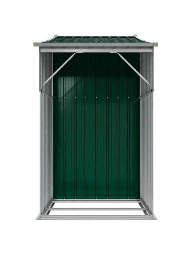 Garden shed, green, 277 × 93 × 179 cm, galvanized steel 4 Garden shed, green, 277 × 93 × 179 cm, galvanized steel 4
