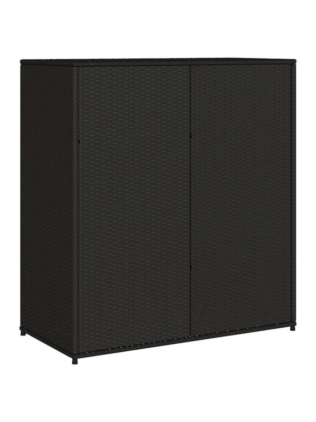 Sodo spintelė daiktams, juoda, 105x55x113cm, poliratanas 8