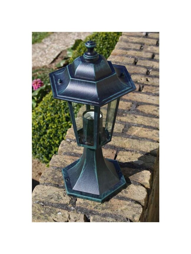 Garden lights, 2 pcs, dark green/black, aluminum (2x40249) 2