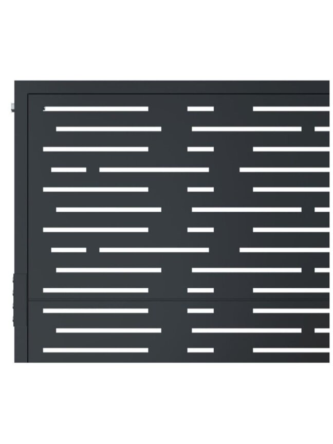 Garden gate, anthracite, 105×205 cm, steel, square design 6