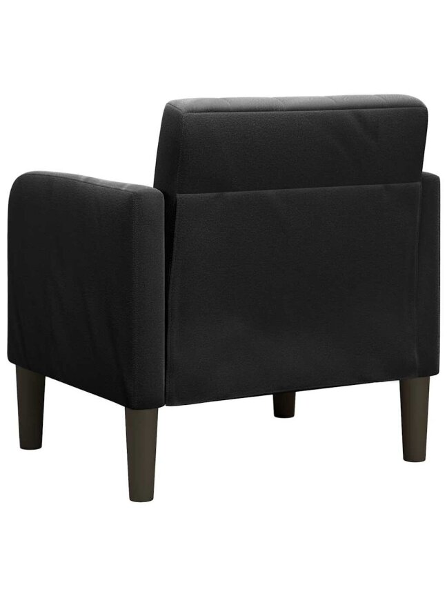 Sofa-fotelis su porankiais, juodas, 54 cm, aksomas 4