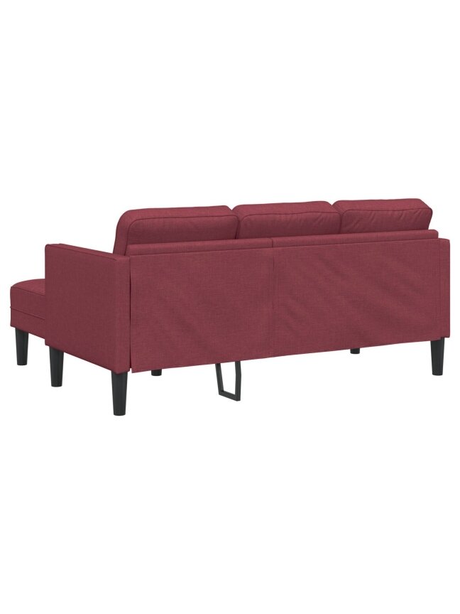 Sofa set, wine red, 173 x 131 x 67 cm, fabric 2