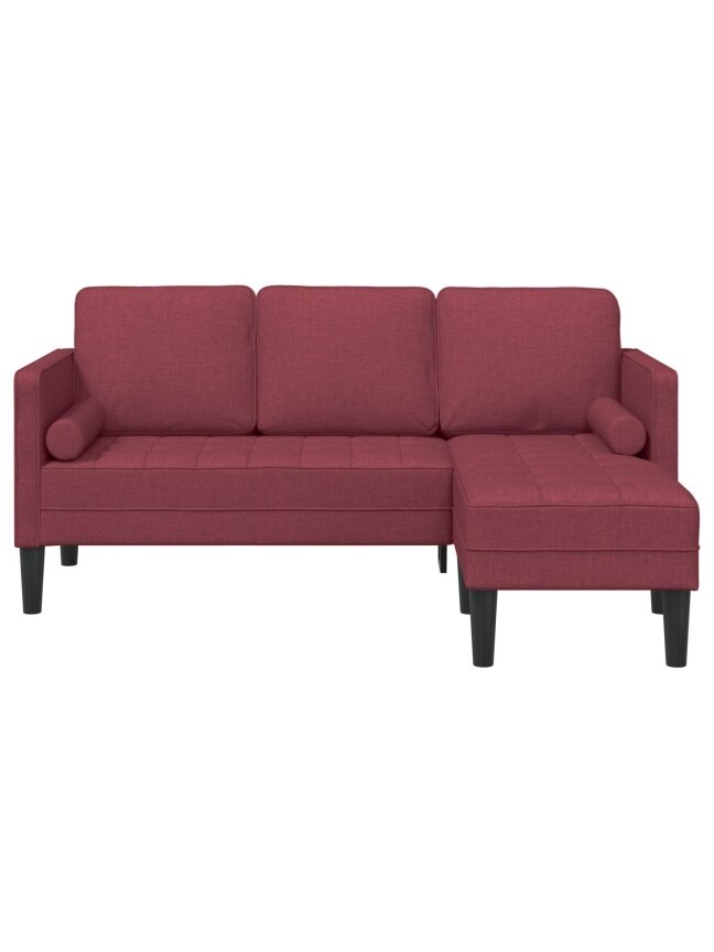 Sofa set, wine red, 173 x 131 x 67 cm, fabric 3