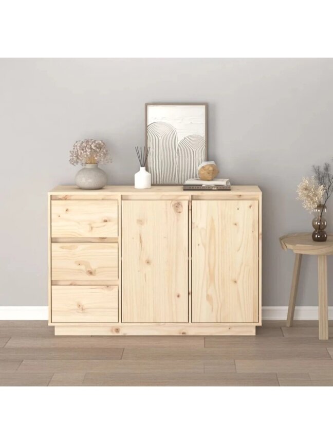 Side cabinet, 111x34x75 cm, solid pine wood 1 Side cabinet, 111x34x75 cm, solid pine wood 1