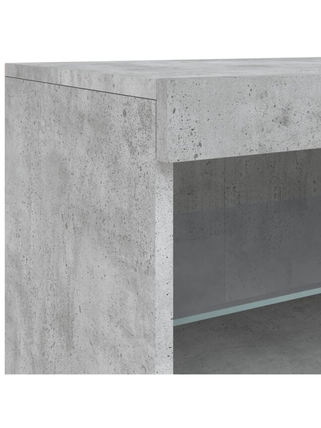 Šoninė spintelė su LED lemputėmis, betono pilka, 60x37x67cm 9