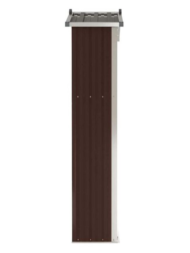 Garden Shed, Brown, 116 × 45 × 175 cm, Galvanized Steel 4