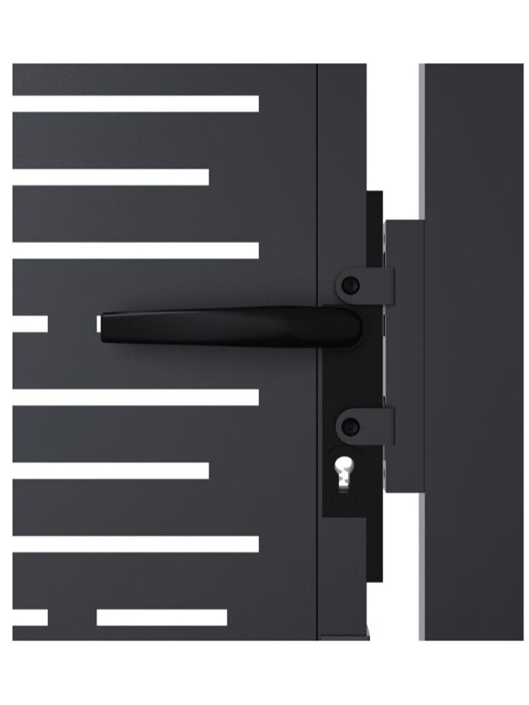 Garden gate, anthracite, 105×205 cm, steel, square design 5