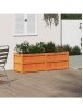 Garden bed, wax brown, 150 × 50 × 50 cm, solid pine wood