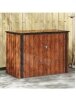Garden storage box, brown, 151.5 x 82 x 110.5 cm, steel