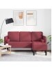 Sofa set, wine red, 173 x 131 x 67 cm, fabric