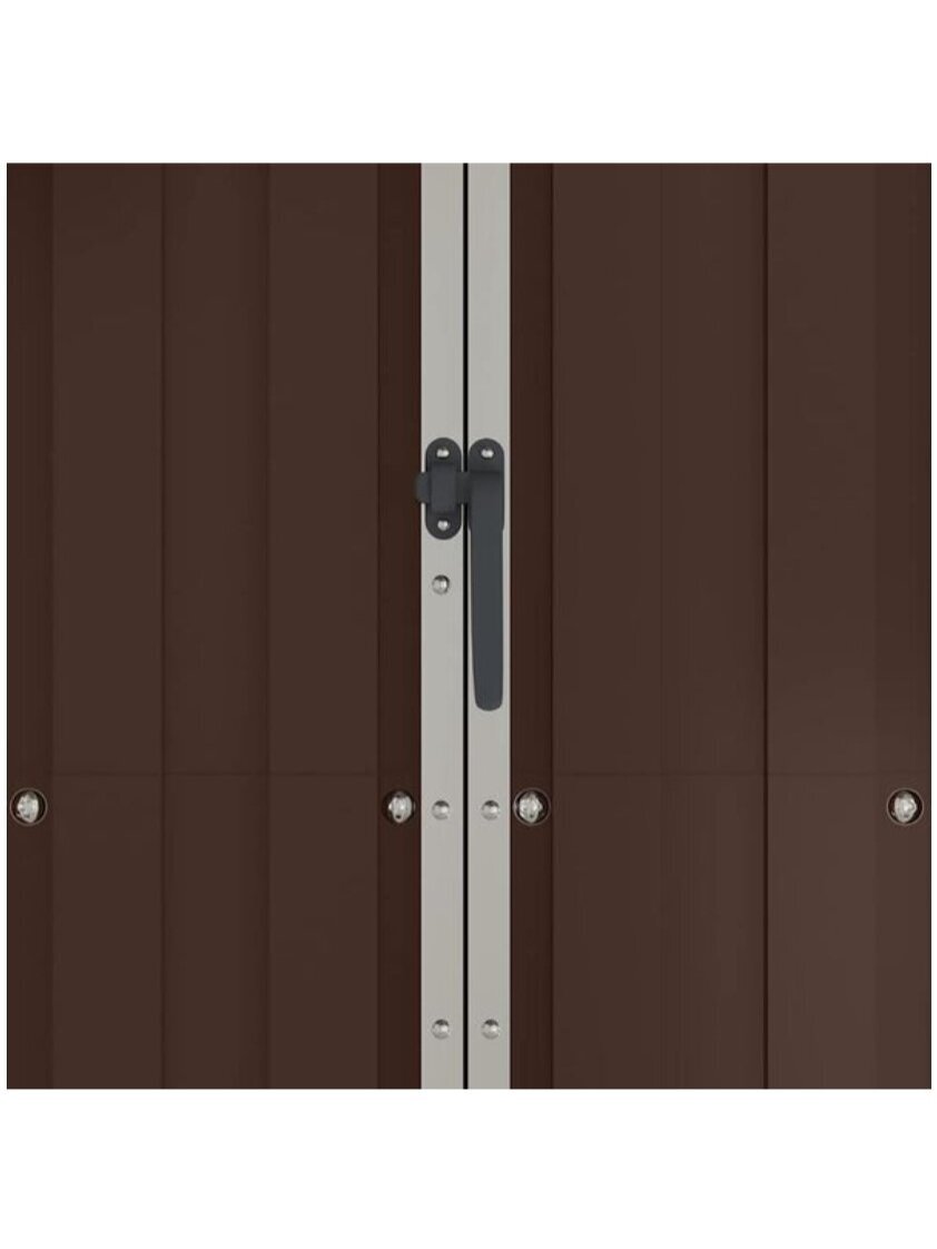 Garden Shed, Brown, 116 × 45 × 175 cm, Galvanized Steel 7