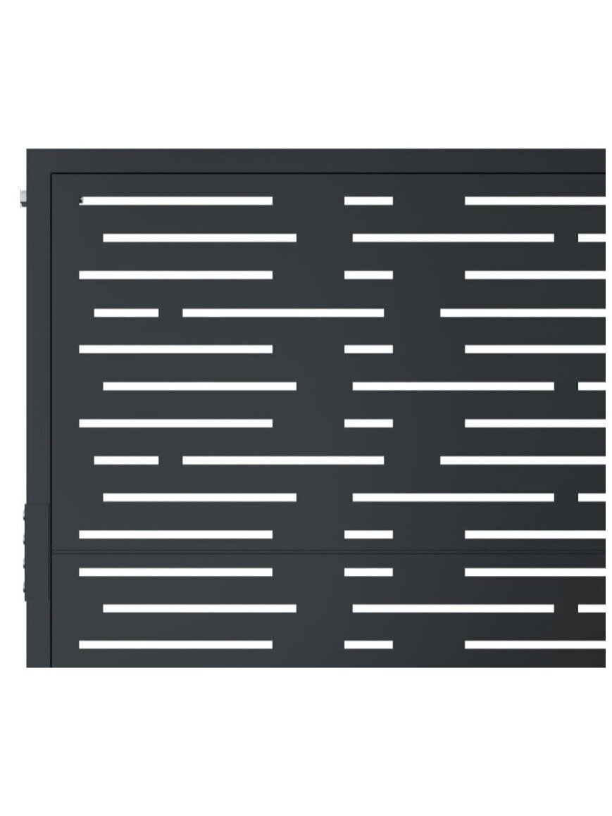 Garden gate, anthracite, 105×205 cm, steel, square design 6