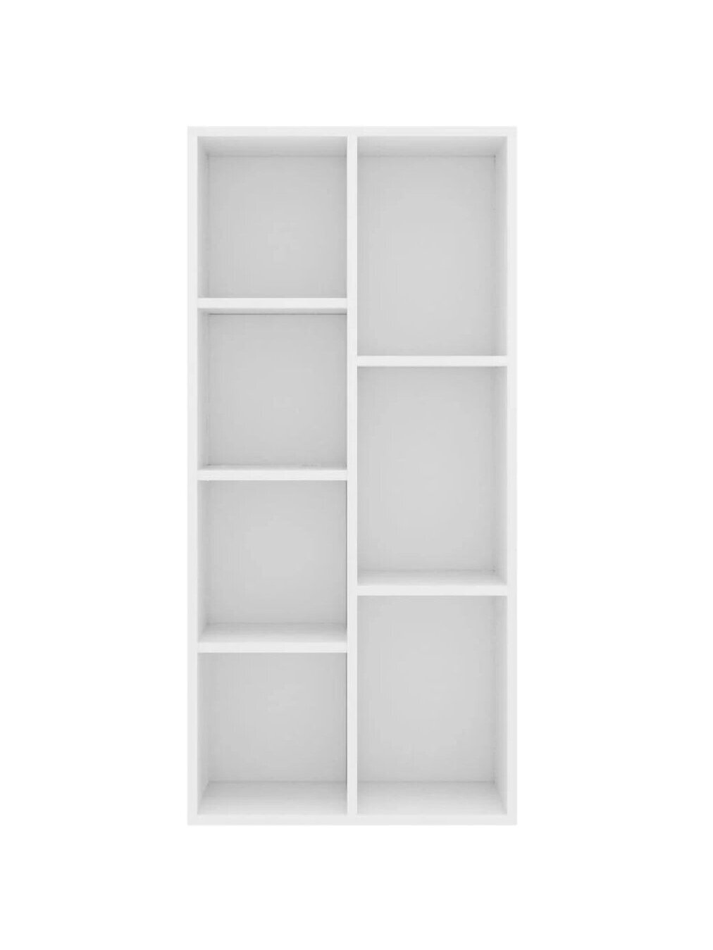 Книжный шкаф, белый, 50 × 25 × 106 см, инженерная древесина 3
