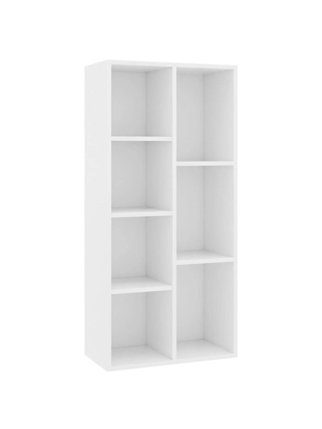 Книжный шкаф, белый, 50 × 25 × 106 см, инженерная древесина 2