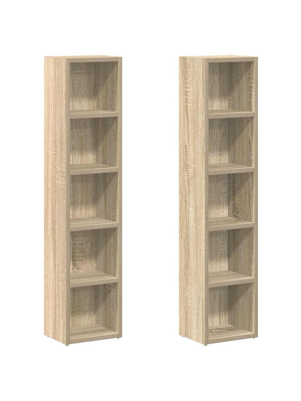 Spintelės kompaktiniam diskam, 2vnt., ąžuolo, 21x16x93,5cm, MDP 1
