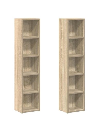 Szafka na płyty CD, 2 szt., dąb, 21x16x93,5 cm, MDF