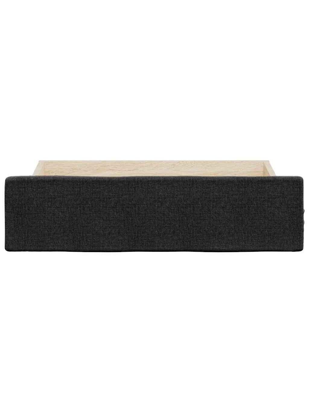 Under-bed drawers, 2 pcs, black, treated wood and fabric 4 Under-bed drawers, 2 pcs, black, treated wood and fabric 4