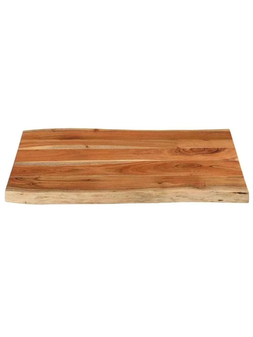 Tabletop, 70×60×3.8 cm, rectangular, solid acacia wood, with natural edges