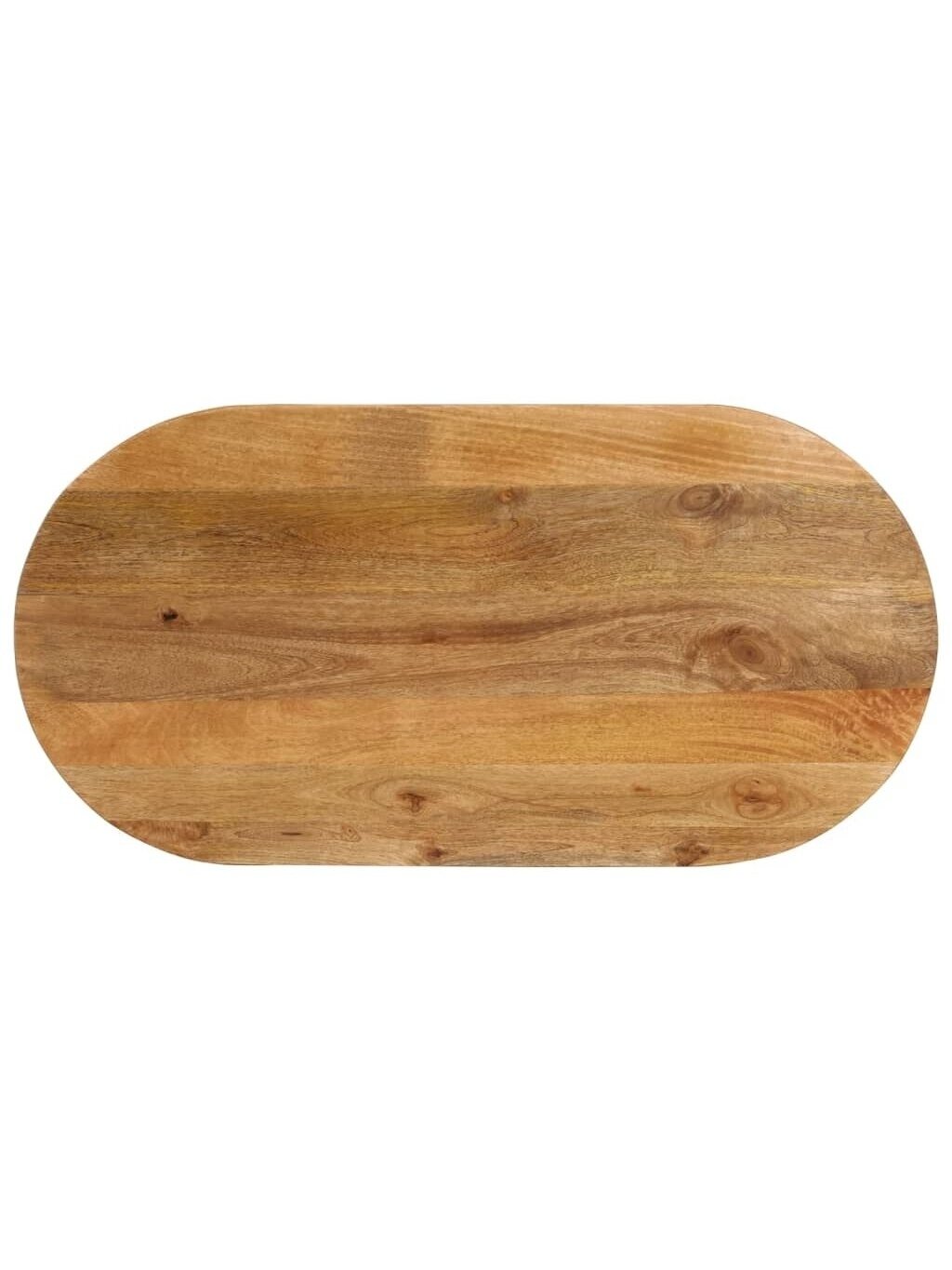 Tabletop, 90 x 40 x 2.5 cm, Solid Mango Wood, Oval Shape