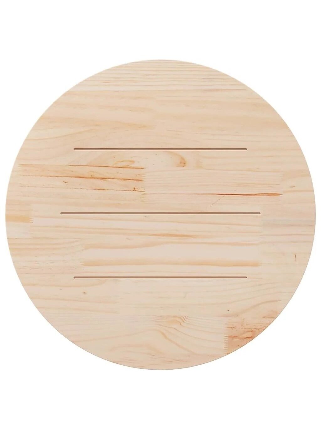 Tabletop, white, diameter 80 × 2.5 cm, solid pine wood 3