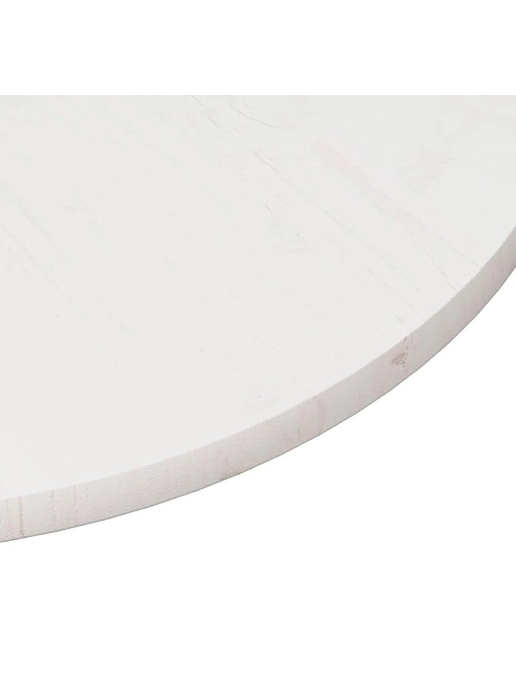Tabletop, white, diameter 80 × 2.5 cm, solid pine wood 4