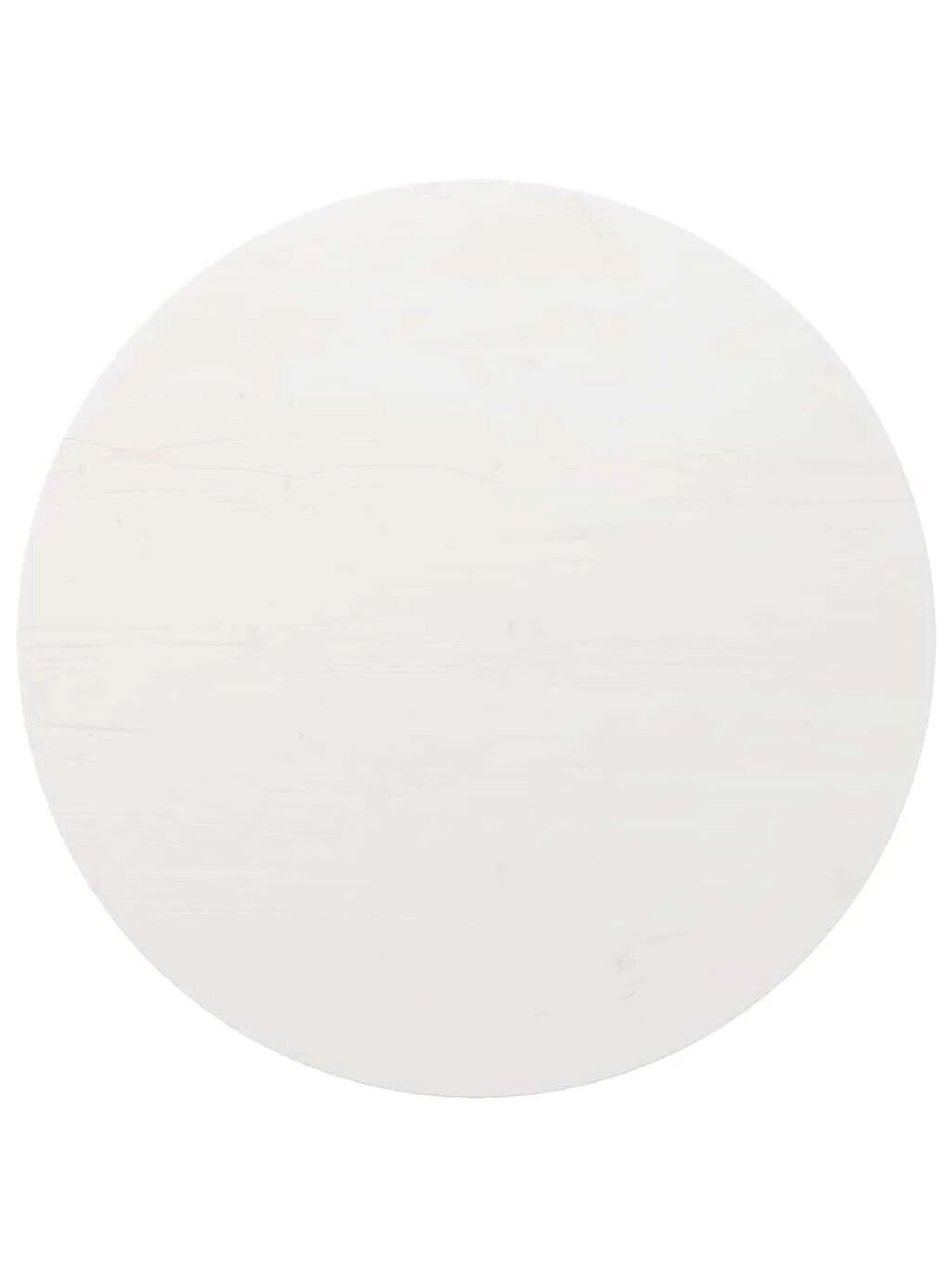 Tabletop, white, diameter 80 × 2.5 cm, solid pine wood