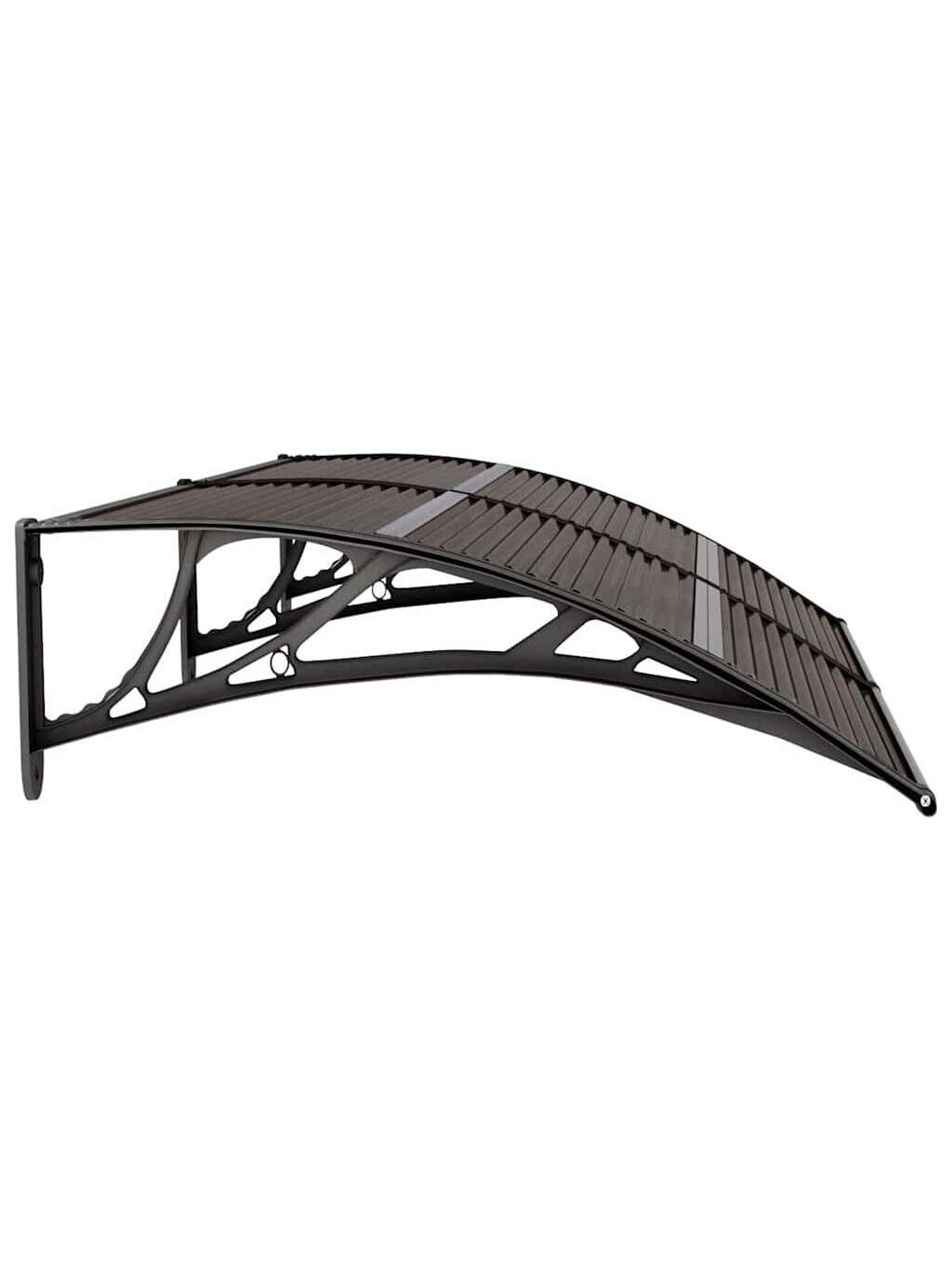 Stogelis durims, juodos spalvos, 150x75cm, polikarbonatas 4