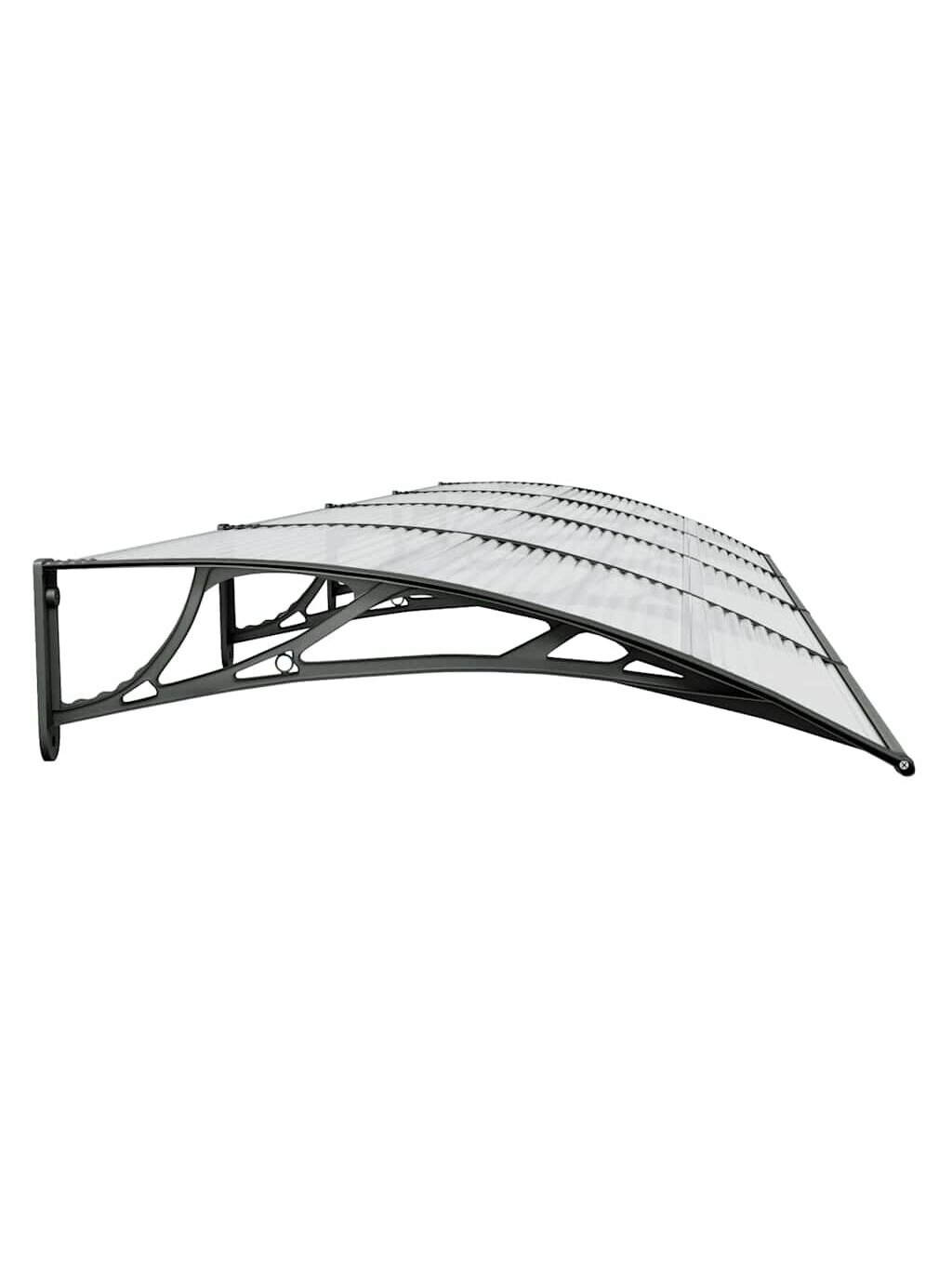 Door Canopy, Black, 400 × 100 cm, Polycarbonate 4