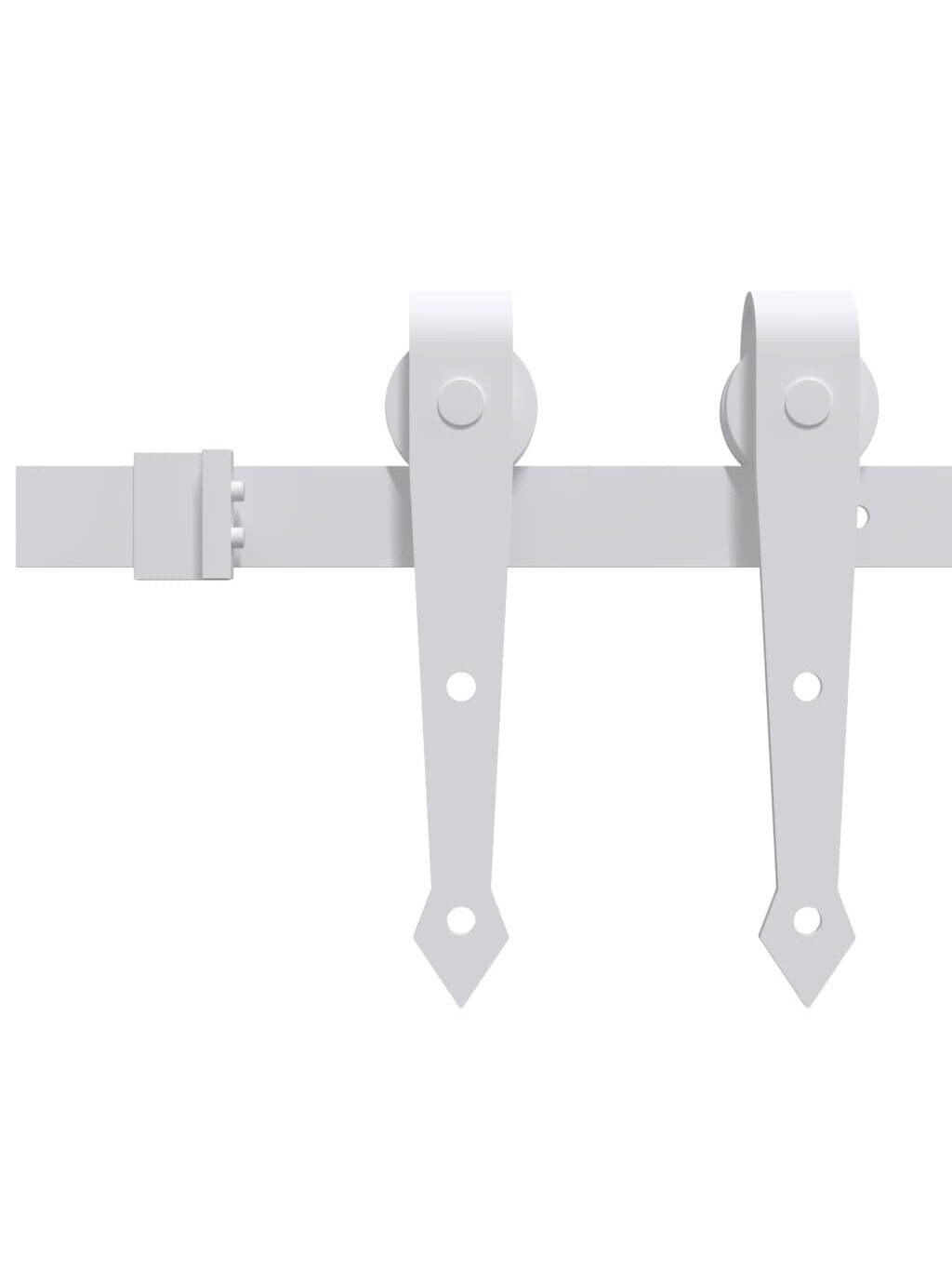 Sliding door hardware set, white, 183 cm, steel