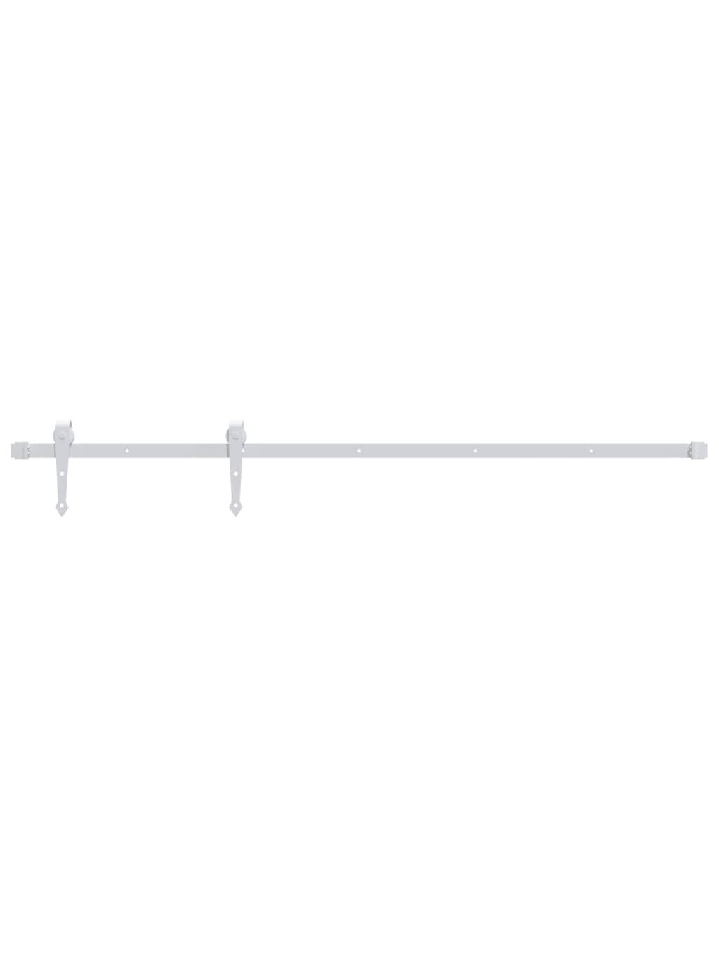 Sliding door hardware set, white, 183 cm, steel 1