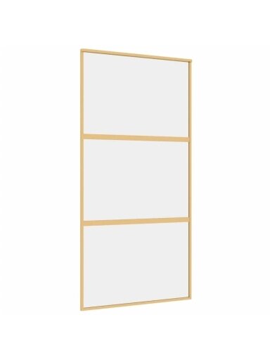 Drzwi przesuwne, złote, 102,5x205 cm, szkło ESG/aluminium