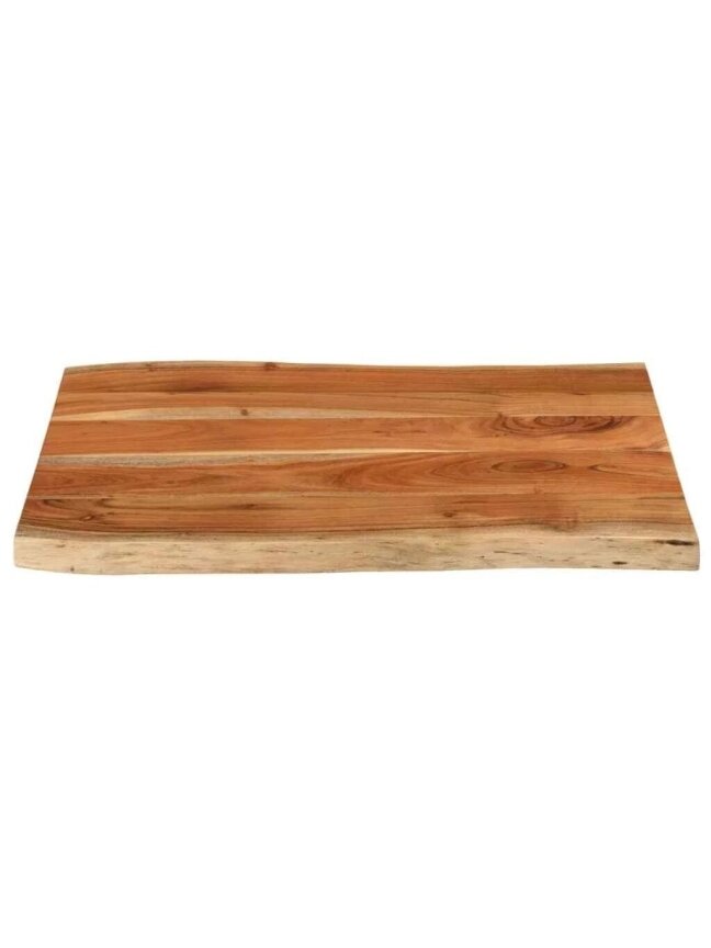 Tabletop, 70×60×3.8 cm, rectangular, solid acacia wood, with natural edges