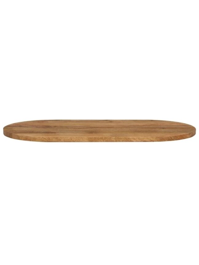 Tabletop, 90 x 40 x 2.5 cm, Solid Mango Wood, Oval Shape 2