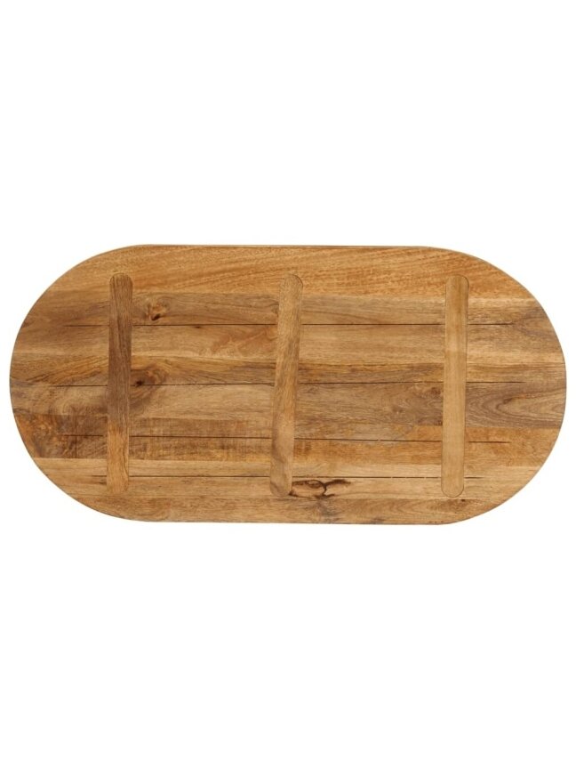 Tabletop, 90 x 40 x 2.5 cm, Solid Mango Wood, Oval Shape 4