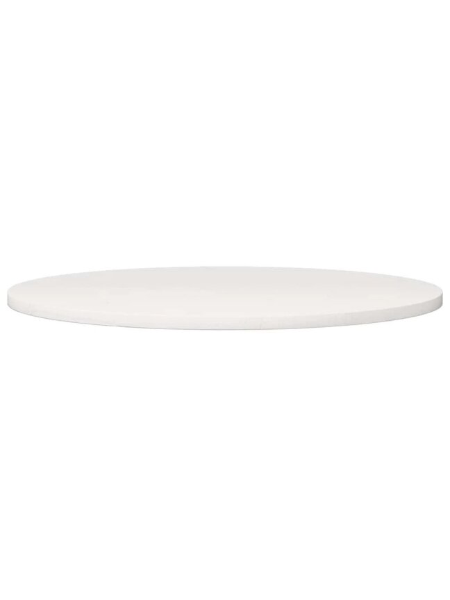 Tabletop, white, diameter 80 × 2.5 cm, solid pine wood 1