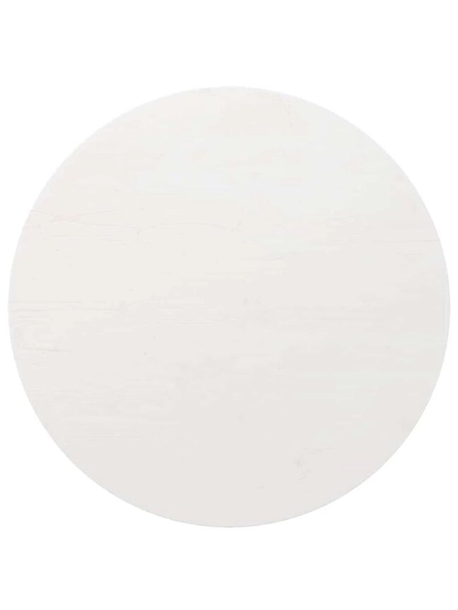 Tabletop, white, diameter 80 × 2.5 cm, solid pine wood