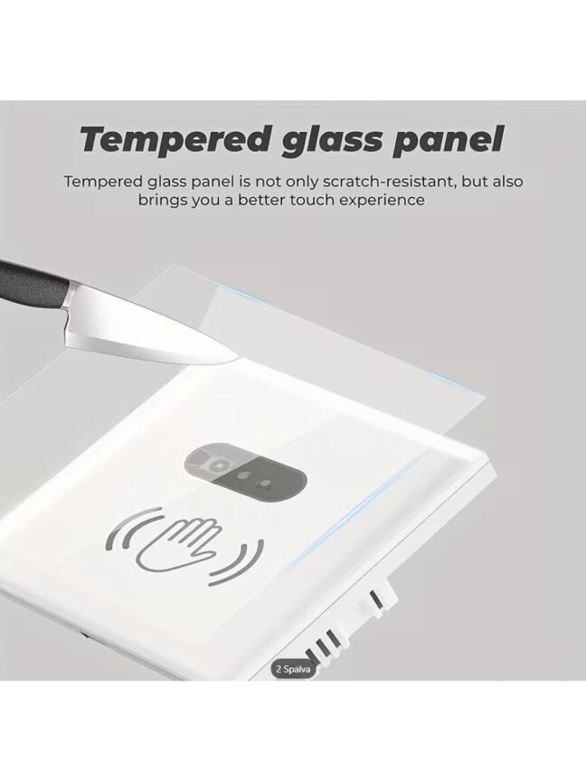 Glass Touch Switch with Infrared Sensor – 86 mm (Flush Mounted) 4