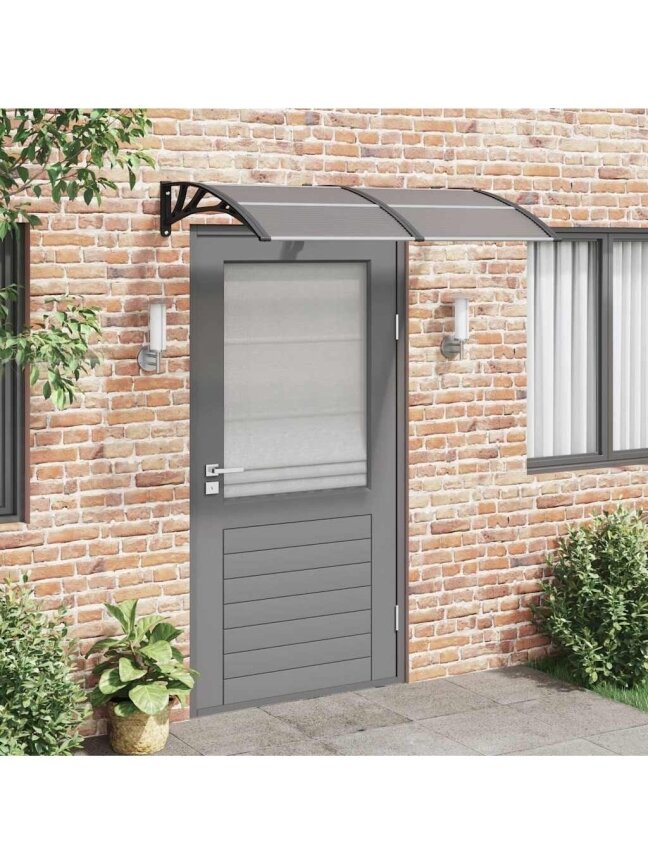 Stogelis durims, juodos spalvos, 150x75cm, polikarbonatas