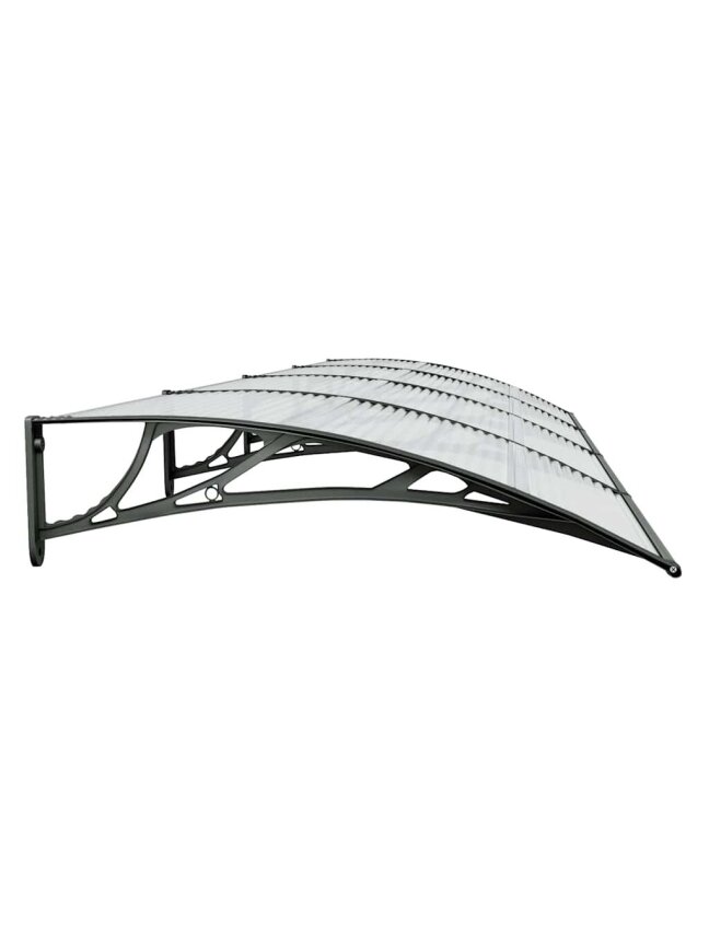 Door Canopy, Black, 400 × 100 cm, Polycarbonate 4