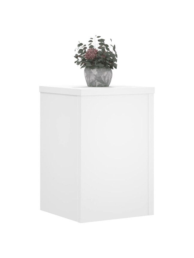 Stovai augalams, 2vnt., balti, 25x25x35cm, apdirbta mediena. 2