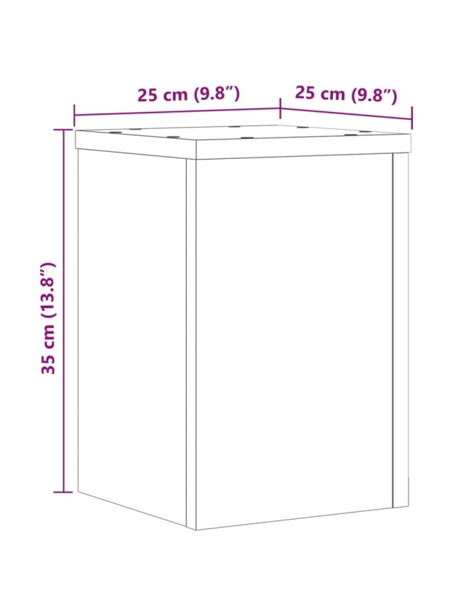 Stovai augalams, 2vnt., balti, 25x25x35cm, apdirbta mediena. 5