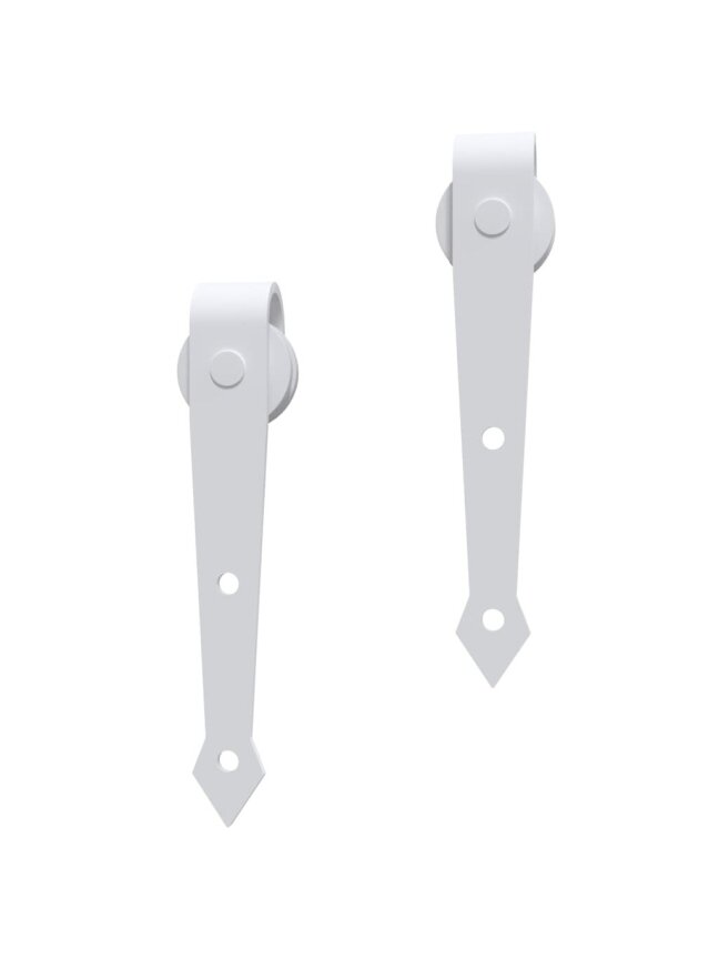 Sliding door hardware set, white, 183 cm, steel 4