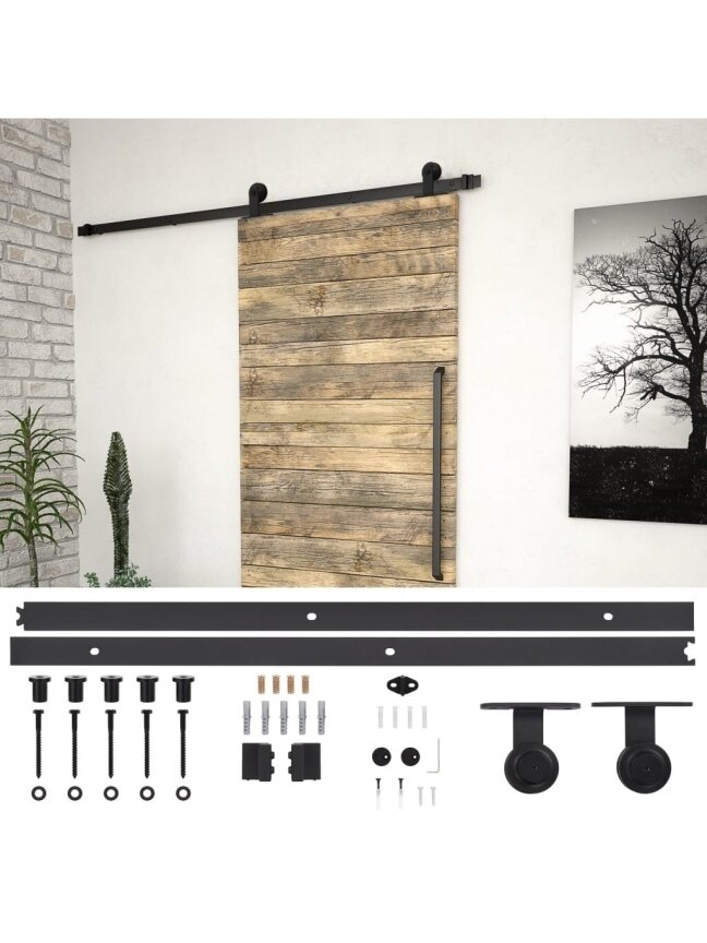 SKIEN liuguste tarvikute komplekt, must, 183 cm teras