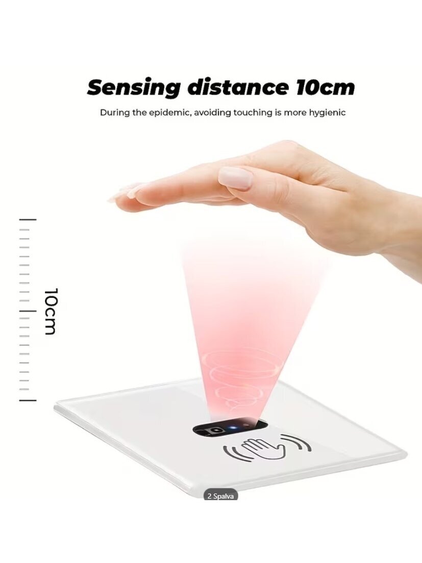 Glass Touch Switch with Infrared Sensor – 86 mm (Flush Mounted) 3