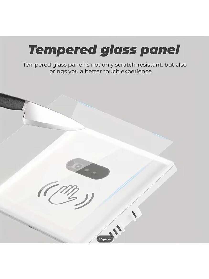 Glass Touch Switch with Infrared Sensor – 86 mm (Flush Mounted) 4