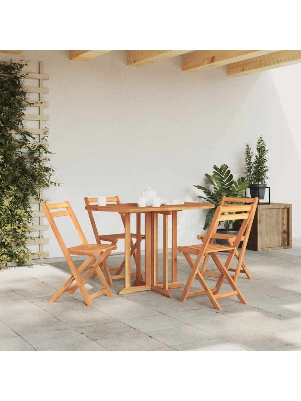 Folding garden table, 120×70×75 cm, solid teak wood