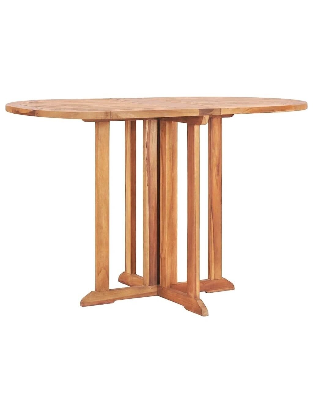 Folding garden table, 120×70×75 cm, solid teak wood 4