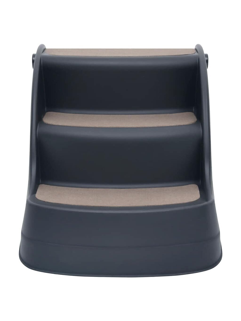 Folding Dog Stairs, Dark Gray, 3 Steps 2