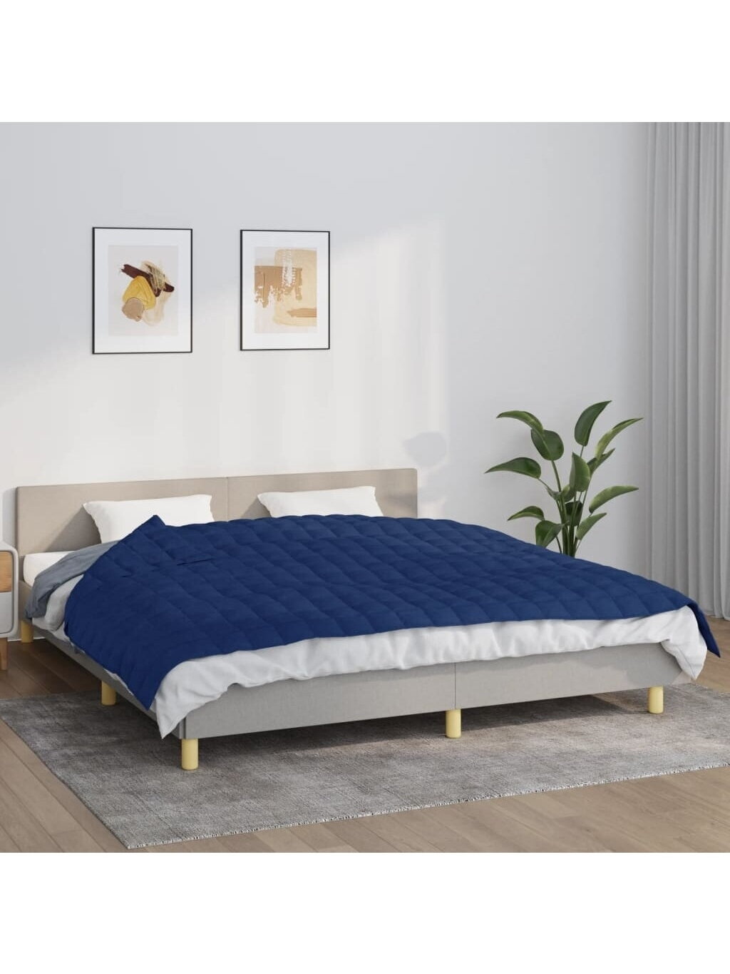Weighted blanket, blue, 155×220 cm, fabric, 7 kg Weighted blanket, blue, 155×220 cm, fabric, 7 kg