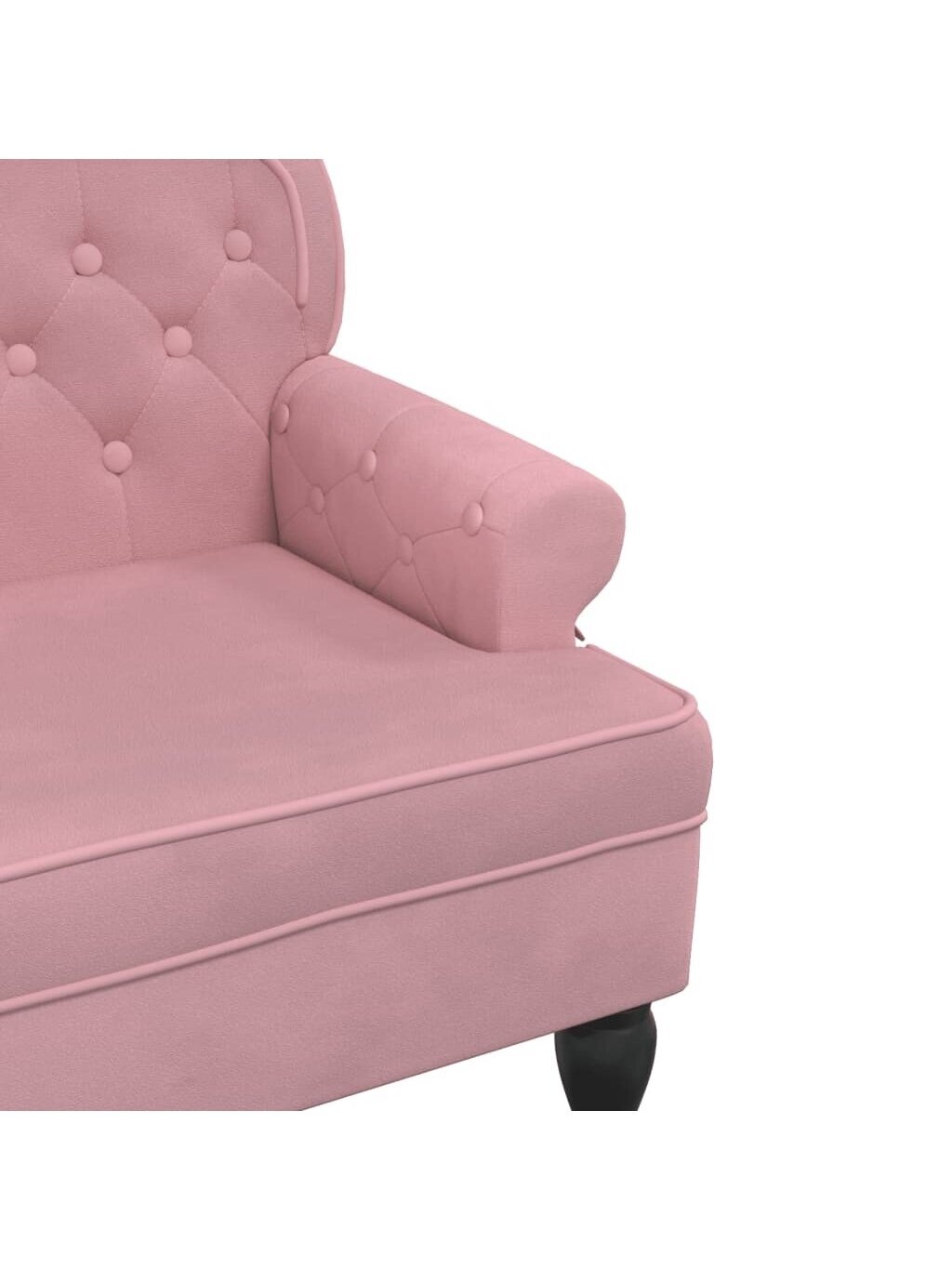 Bench with backrest, pink, 119.5x64.5x75 cm, velvet 5 Bench with backrest, pink, 119.5x64.5x75 cm, velvet 5